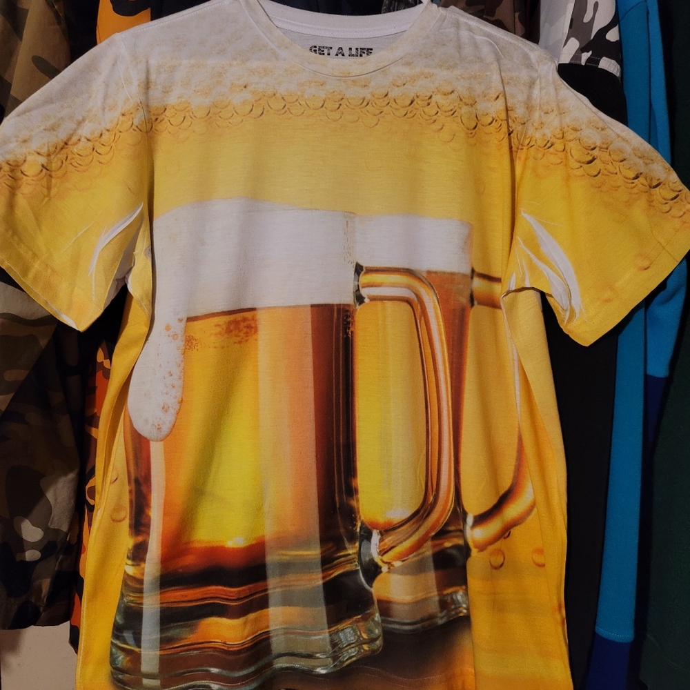 Get A Life Beer Mug T Shirt